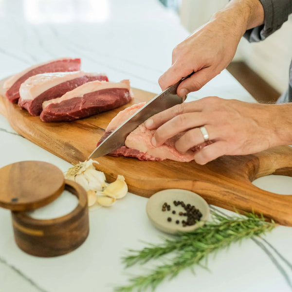 Lamson Forged 3-Pc Cook Knife Set (Paring, 5" Santoku, 8" Chef) - Fire