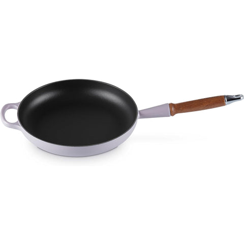 Le Creuset 10.25 in Signature Round Fry Pan 10.25 In Wood Handle Shallot