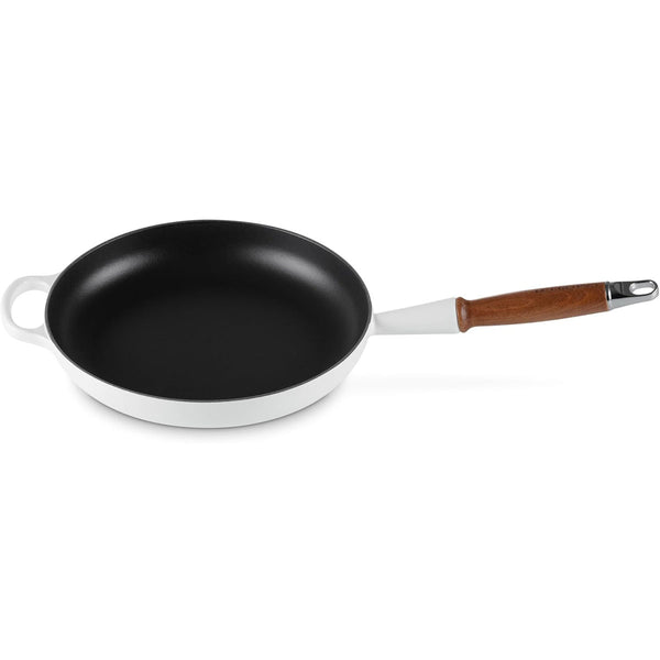 Le Creuset 10.25 in Signature Round Fry Pan 10.25 In Wood Handle White