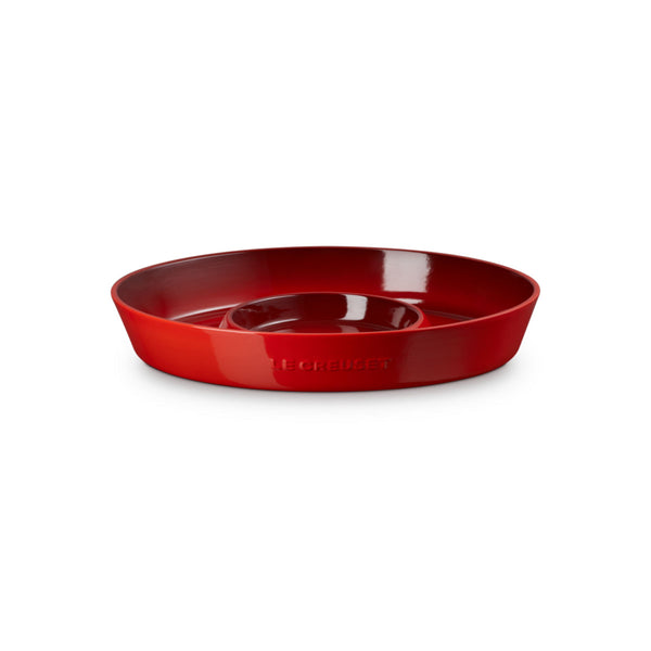 Le Creuset 13" Chip and Dip Platter - Cerise