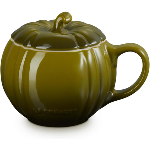 Le Creuset 14 oz. Pumpkin Gravy Boat with Lid - Olive
