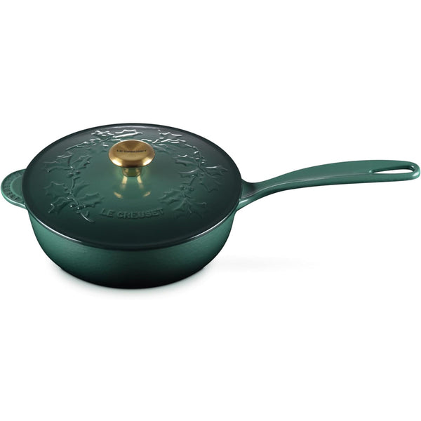 Le Creuset 2.25 qt. Traditional Round Saucier Holly 2.25 qt. Artichaut Sig Gold