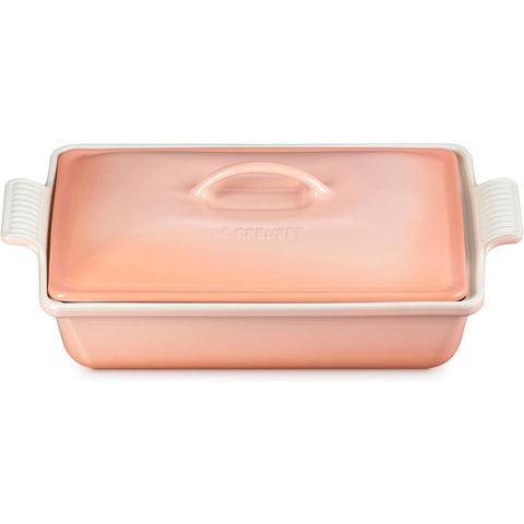 Le Creuset 4 qt. (12" x 9") Heritage Covered Rectangular Casserole - Peche