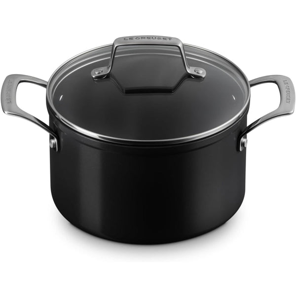 Le Creuset 4 qt. Essential Non-stick Ceramic Stockpot with Glass Lid 4 qt.