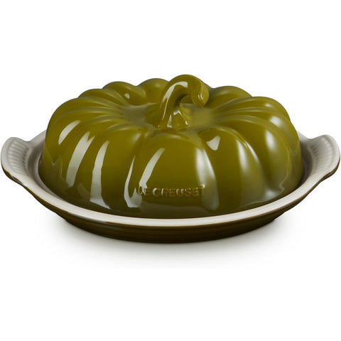 Le Creuset 8.3" x 5.6" x 3.7" Pumpkin Butter Dish - Olive