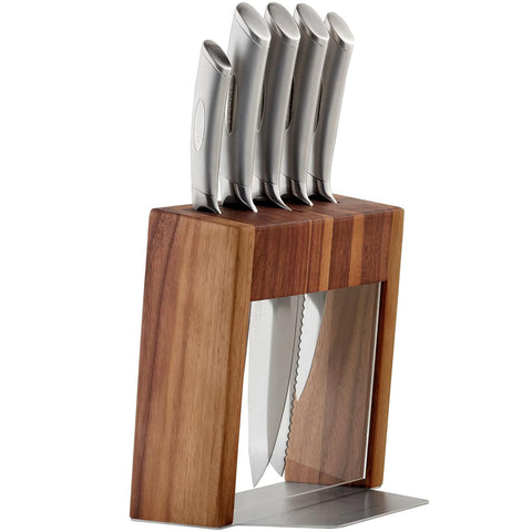 Scanpan Classic Stainless Steel 6Pc Knife Block Set