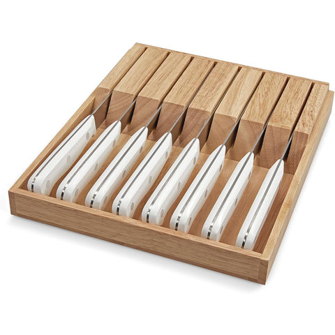 WUSTHOF GOURMET WHITE NINE PIECE STEAK KNIFE IN-DRAWER SET