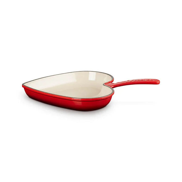 Le Creuset 10.25 " Traditional Heart Skillet  - Cerise