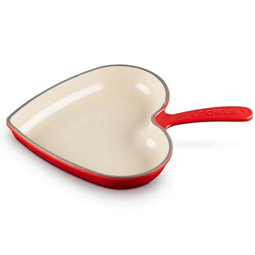 Le Creuset 10.25 " Traditional Heart Skillet  - Cerise