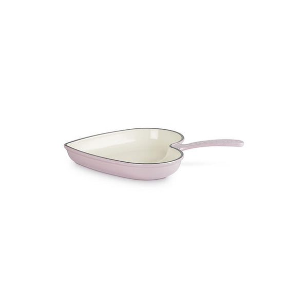 Le Creuset 10.25 " Traditional Heart Skillet  - Chiffon Pink