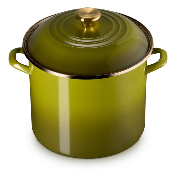 Le Creuset 12 qt. Stockpot with Metal Finishes - Olive