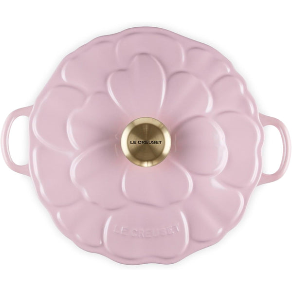 Le Creuset 2.25 qt. Signature Petal Braiser with Light Gold Knob, Chiffon Pink