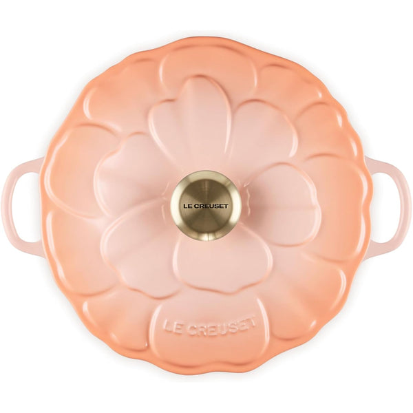 Le Creuset 2.25 qt. Signature Petal Braiser with Light Gold Knob, Peche