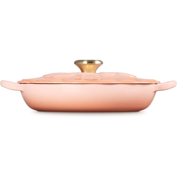 Le Creuset 2.25 qt. Signature Petal Braiser with Light Gold Knob, Peche