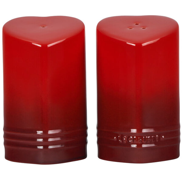 Le Creuset Figural Heart Salt & Pepper Shaker Set of 2 - Cerise