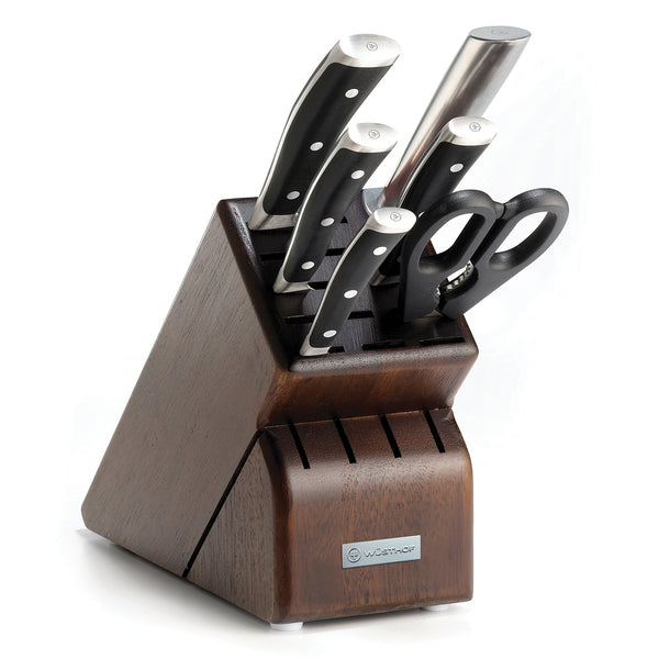 Wusthof Classic Ikon 7-Piece Block Set - Walnut