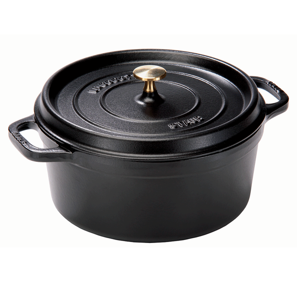 STAUB CAST IRON 5.5-QUART ROUND COCOTTE - MATTE BLACK