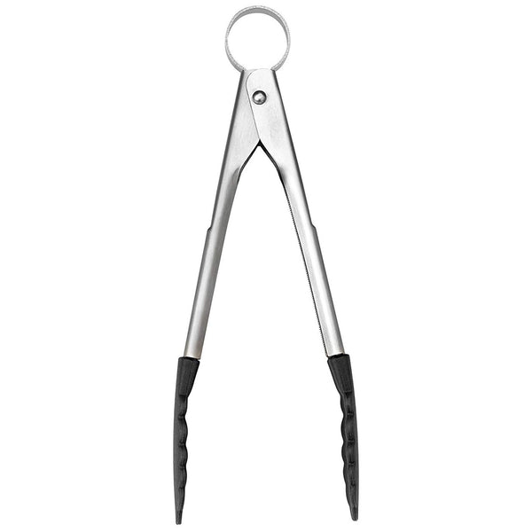 Cuisipro 11-Inch Silicone Locking Tongs, Black
