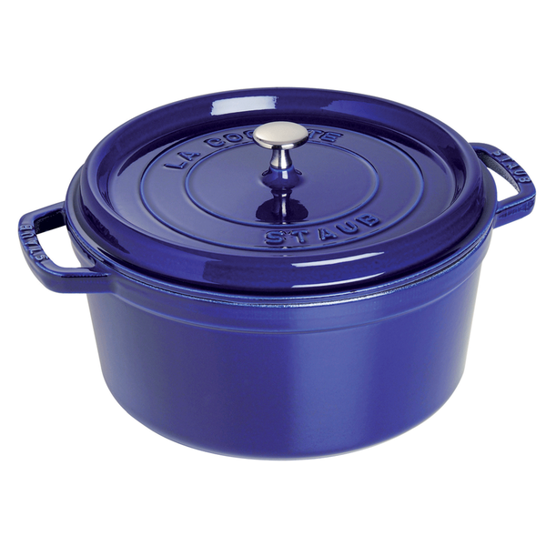 STAUB CAST IRON 5.5-QUART ROUND COCOTTE - DARK BLUE