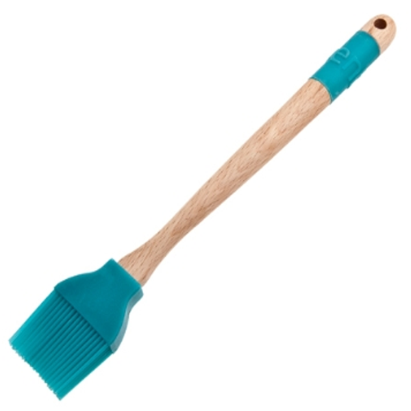 DENBY AZURE PASTRY BRUSH SILICON HEAD & WOODEN HANDLE