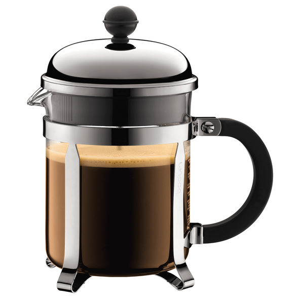 BODUM CHAMBORD 4-CUP SHATTERPROOF FRENCH PRESS - CHROME