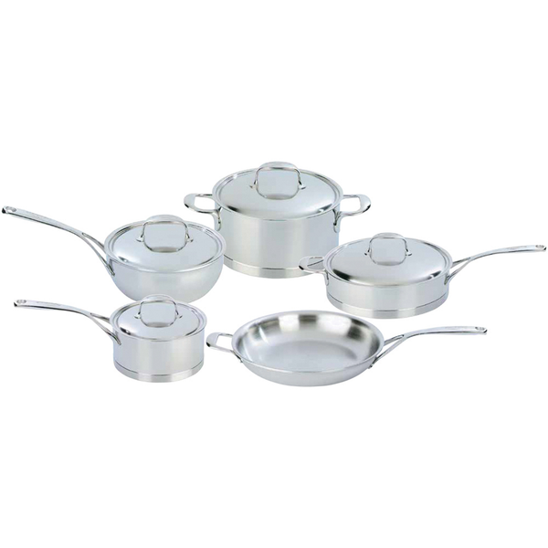DEMEYERE ATLANTIS 9-PIECE STAINLESS STEEL COOKWARE SET