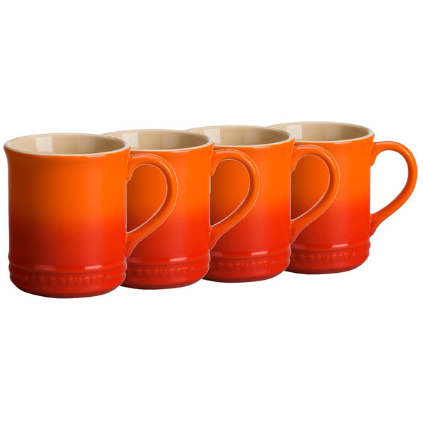 Le Creuset 14 oz. Set of 4 Mugs - Flame