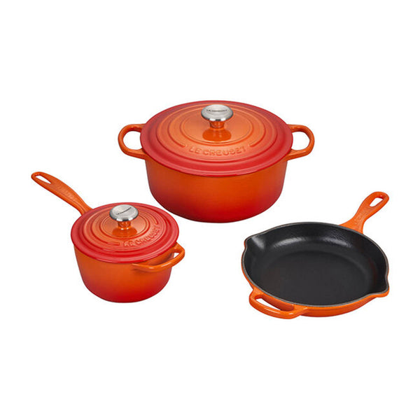 Le Creuset 5 Piece Signature Cookware Set - Flame