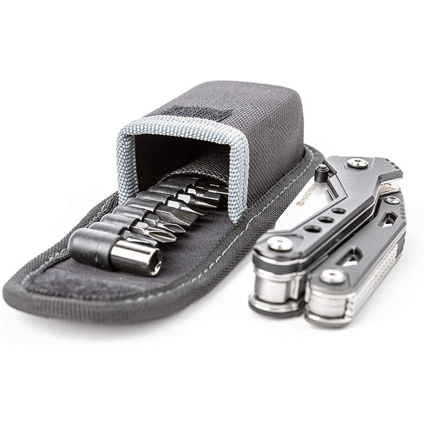 Pocket-knife pliers screwdriver multitool: True Utility Handyman bundle with full size folding knife, 9 screwdriver bits, pliers, saw, dad gadget, True Utility Handyman TU181