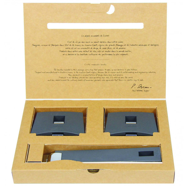 CRISTEL MUTINE SET OF 1 DERACHABLE HANDLE AND 2 SIDE HANDLES - GREY