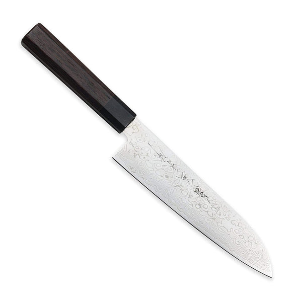 Kikuichi Nickel Warikomi Damascus 7" Santoku Knife
