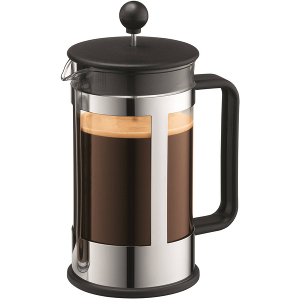 BODUM KENYA 8-CUP FRENCH PRESS - BLACK & CHROME