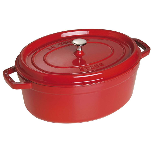 Staub Cast Iron 7-Quart Oval Cocotte - Cherry