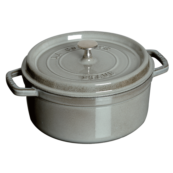 STAUB CAST IRON 13.25-QUART ROUND COCOTTE - GRAPHITE GREY
