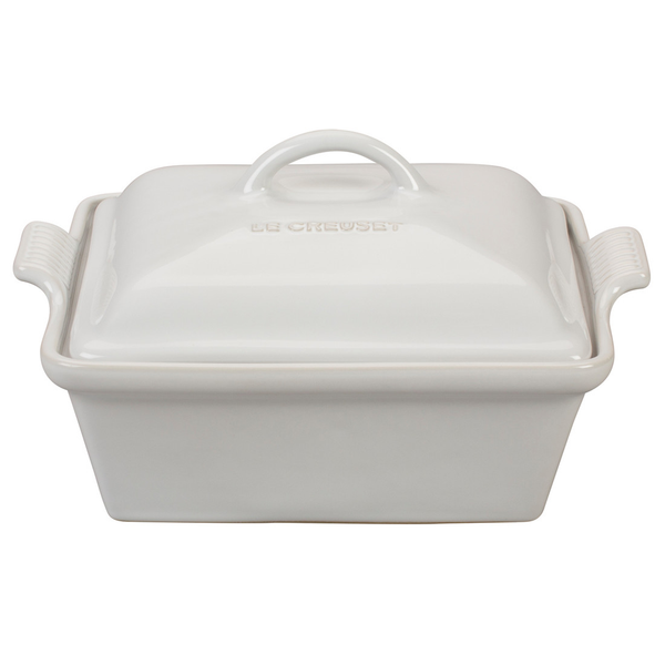 LE CREUSET 2.5-QUART HERITAGE SQUARE CASSEROLE - WHITE