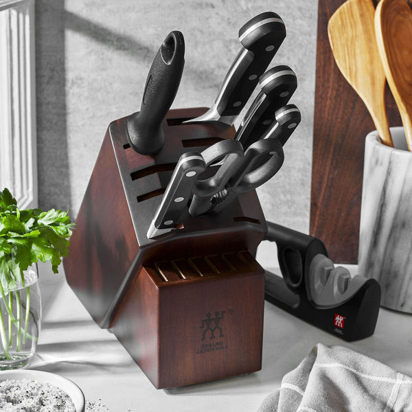 Zwilling J.A. Henckels Pro 7-pc Knife Block Set with Bonus Sharpener