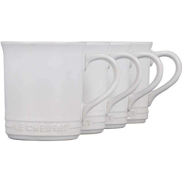 Le Creuset 14 oz. Set of 4 Mugs - White