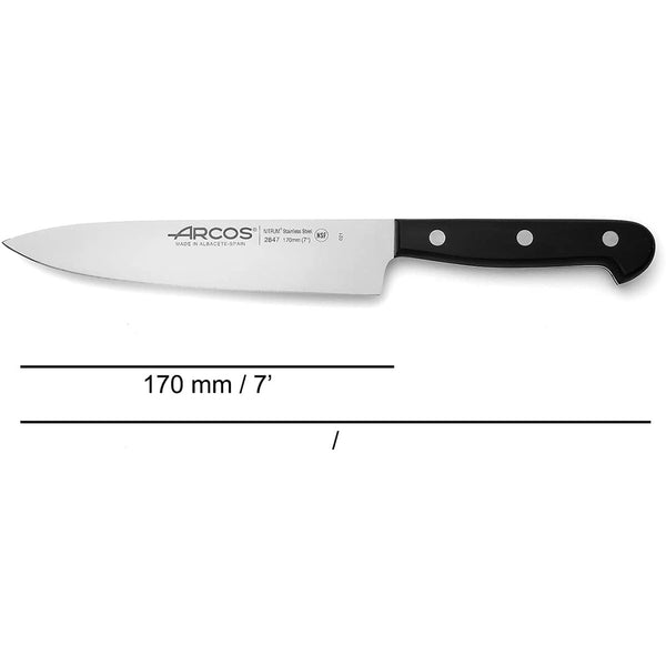 Arcos Chef Knife, Standard, Black