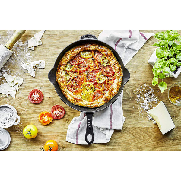 Staub Cast Iron 11-inch Traditional Skillet - Matte Black, Made in France