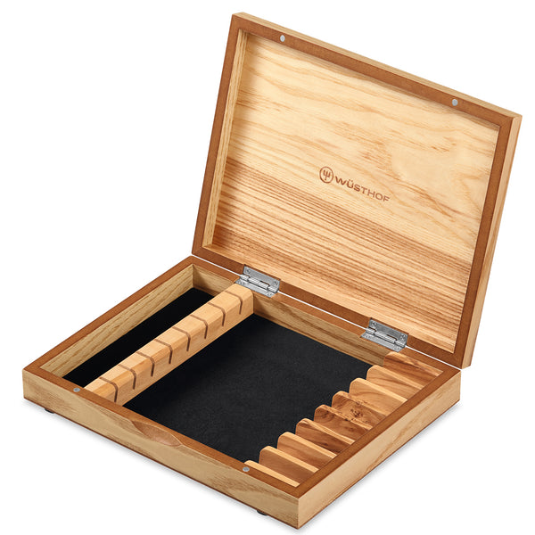 Wusthof 8-Piece Stainless Mignon Steak Knife Set, Olivewood
