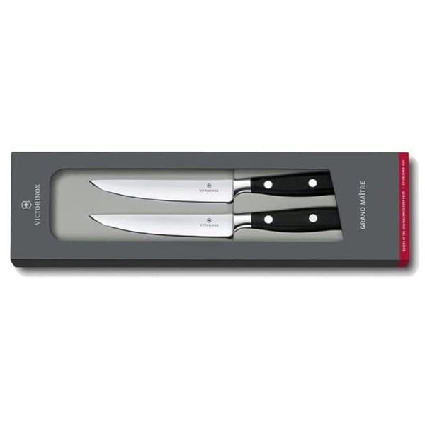 Victorinox Sets, Forged, 2-Piece Steak Set (4.5" Straight, Spear Point), Black
