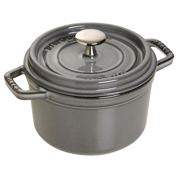 Staub Cast Iron 0.75-Quart Round Cocotte - Graphite Grey