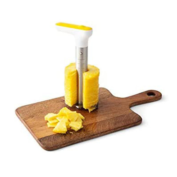 Chef'n Twist'n Core Pineapple Corer Tool, Double Edged Blade, Yellow