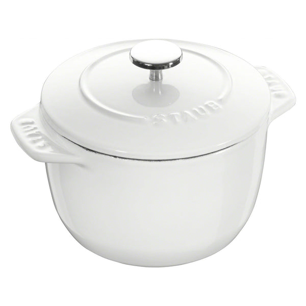 Staub Cast Iron 1.5-Quart Petite French Oven, Matte White