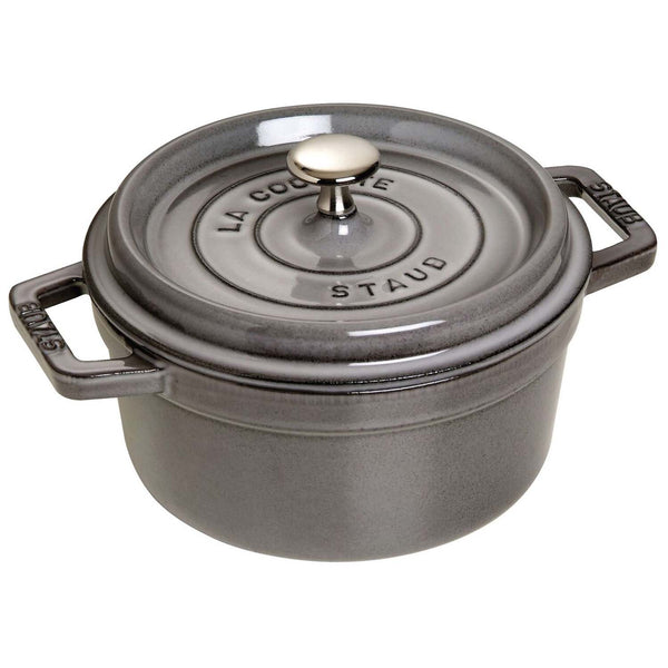 Staub Cast Iron 2.75-Quart Round Cocotte - Graphite Grey