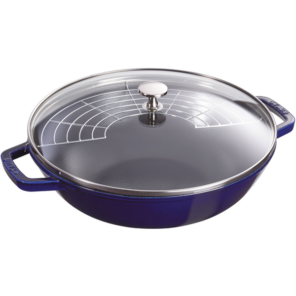 STAUB CAST IRON 4.5-QUART PERFECT PAN - DARK BLUE