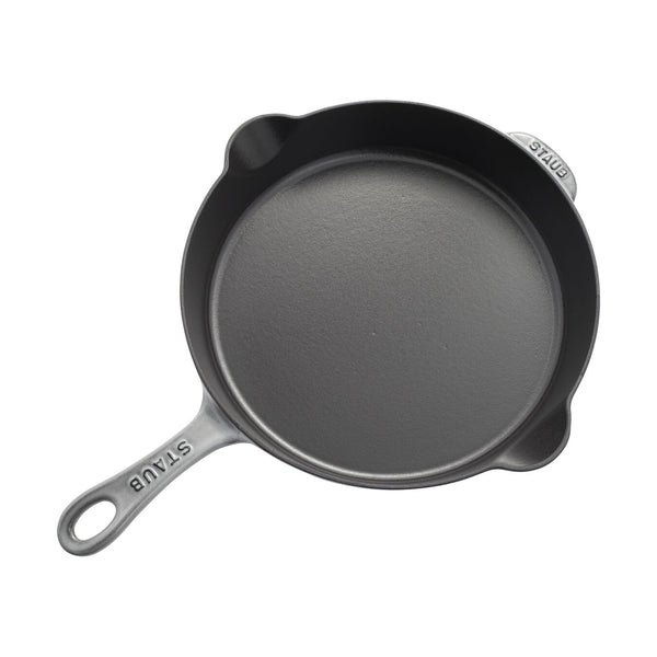 Staub Cast Iron 11-Inch, Traditional Deep Skillet, Graphite Grey