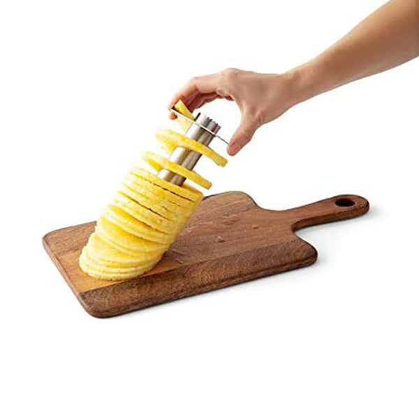 Chef'n Twist'n Core Pineapple Corer Tool, Double Edged Blade, Yellow