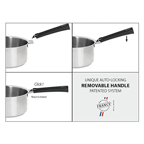 Cristel Casteline Saute Pan, 7 quart, Silver