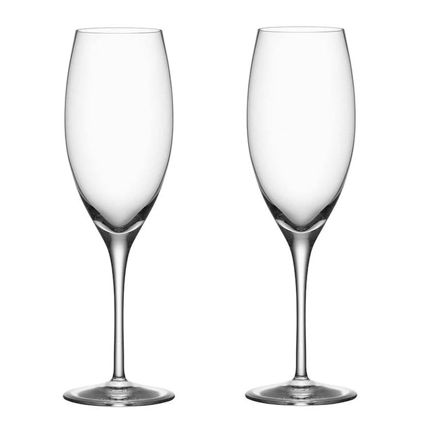 Orrefors Premier 10 oz. Champagne/Flute Stemware, Set of 2, 9 1/16" x 2 3/4", Clear